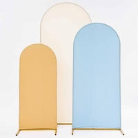 Arche de mariage en forme de U hautement élastique de l'usine Huaien, revêtement en polyester épaissi, fond décoratif métallique transfrontalier pour mariage