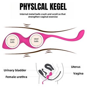 Palla vibrante Kegel per donne, allenatore del pavimento pelvico, palla <span class=keywords><strong>Ben</strong></span> <span class=keywords><strong>Wa</strong></span> in silicone, ricaricabile tramite USB, impermeabile IPX7 - Product Image 3