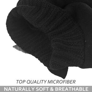 Béret français pour femme 100% laine Béret chic à fleurs Bonnet <span class=keywords><strong>de</strong></span> style vintage en tricot à bord chaud Chapeau d'hiver pour le ski - Product Image 4