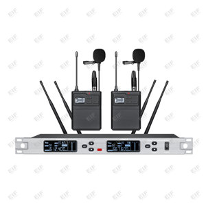MY-3500 Lavalier FM <b>Wireless</b> <b>Microphone</b> 610-670MHz 2CH 200 Channel Auto IR Sync Noise Reduction Conference Teaching Speech - Product Image 1