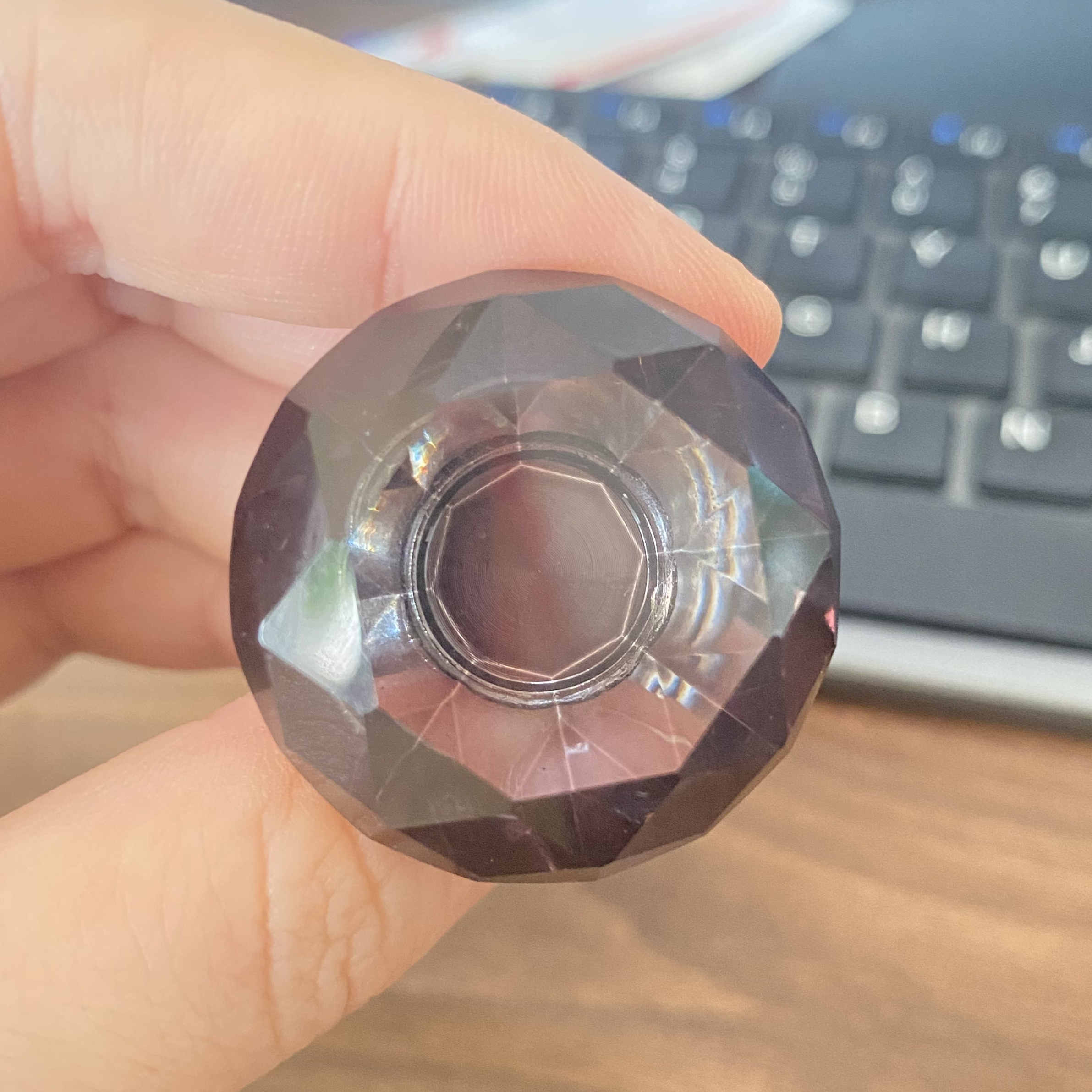 Black Glass crystal door Knobs Diamond Shape drawer home furniture cabinet door Knob Pull Handles