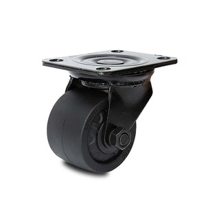 <strong>Mechanical</strong> plate <strong>caster</strong> DLPO horizontal heavy duty Low center <strong>casters</strong> of gravity swivel black support oem - Product Image 2