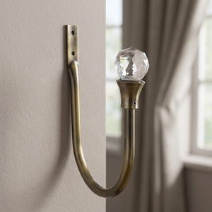 Juego de 2 Sujetadores de Cortina de Metal Curvo con Perilla de Cristal para Cortinas - Product Image 5
