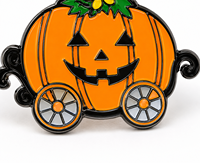 Vente en gros fabricant : Broche de revers en émail personnalisée, thème Citrouille Fantaisie, Roues de carrosse, Décoration florale, Halloween, Histoire d'illustrations, Cadeau pour collectionneur