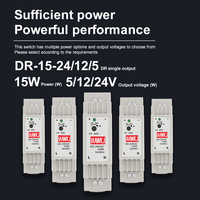 Fuente de alimentación conmutada Montaje en riel Din Salida única 12V1.25A 5V3A Transformador de CA a CC de 1A 2 A