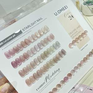 24 perles de verre couleur nude non-toxique Cat Eye vernis à ongles <span class=keywords><strong>Gel</strong></span> Set Peach <span class=keywords><strong>Bobo</strong></span> White Explosive Flash Cat Eye Nail - Product Image 3
