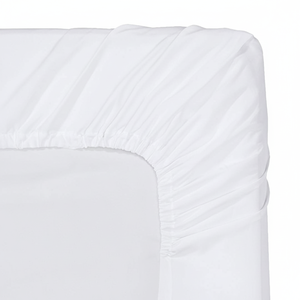 Venta directa de fábrica, Sábana bajera blanca para Hotel, 100% algodón, bordado personalizado, ropa de cama para dormitorio King Size, 200TC para todas las estaciones - Product Image 1