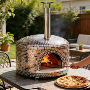 Horno de Pizza de Ladrillo para Exteriores de Alta Calidad, 12 Pulgadas, 450°C, Comercial para Restaurantes, Estilo Italiano, a Leña, para Autos, Horno de Pizza de Cerámica para Mesa - Product Image 1