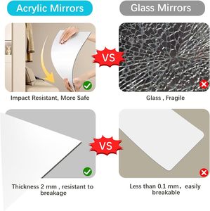 Specchio ad Arco a Figura Intera in Acrilico, Infrangibile, <span class=keywords><strong>da</strong></span> Parete <span class=keywords><strong>per</strong></span> Casa, Palestra, <span class=keywords><strong>Camera</strong></span> <span class=keywords><strong>da</strong></span> <span class=keywords><strong>Letto</strong></span>, Porta, Bagno, Specchio Morbido Senza Cornice - Product Image 3