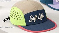 Casquette de course personnalisée à logo découpé au laser, en nylon imperméable et à séchage rapide, 5 panneaux