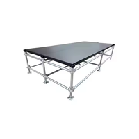 1.22*1.22m et 1.22*2.44m de panneau de scène en aluminium Layher avec hauteur réglable pour concert d'église et mariage