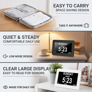 Reloj Digital WiFi al por Mayor con Pantalla Grande y Clara de Hora y Fecha, Marco Digital Inteligente con Pantalla Táctil para Recordatorio Familiar y para Personas Mayores - Product Image 2