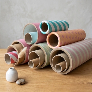Tubo de papel textil ranurado de alta precisión 73x7x270mm de pared gruesa para captura de residuos de hilo, fabricante confiable - Product Image 1