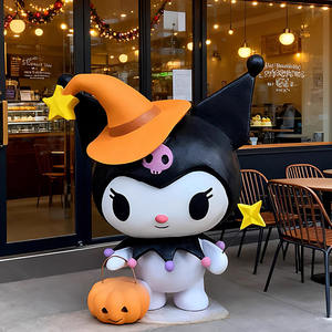 Statue in Resina all'Ingrosso, Scultura in Fibra di Vetro di Kuromi Cartoon, Modello Animale a Grandezza Naturale per Decorazione Negozio - Product Image 5