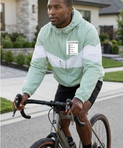 Chaqueta Cortavientos Ligera de Lona Personalizada para Hombre, Estilo Deportivo Casual para Exteriores con Cuello Alto y Cierre de Cremallera, Diseño Color Block - Product Image 1