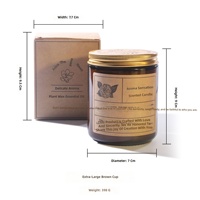 Grande boîte de couvercle de bougie votive d'aromathérapie de marque privée faite à la main, parfumée noire, barres de cire de soja de Pâques écologiques