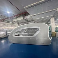 Bateau toboggan aquatique gonflable avec moteur électrique, radeau flottant portable pour les loisirs aquatiques en lac, mer et extérieur