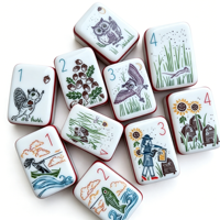 Tuiles de Mahjong en Acrylique Orange à Sept Couches Personnalisées, Motif Crisloid Sculpté, 160 Pièces, Tuiles de Mahjong Montgolfière, Collection Walk With Me