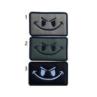 Emoticonos surtidos de colores bordados al aire libre moral brazalete insignias parches bordados con gancho y bucle