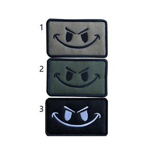 इमोटिकॉन्स असेटेड रंग कढ़ाई आउटडोर मनोबल कवच बैज हुक और लूप के साथ कढ़ाई पैच - Product Image 2