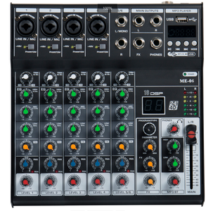 Mezclador de Audio Portátil de 4-6 Canales con Alimentación Fantasma de 48V Integrada, 16 Efectos Digitales DSP, Bluetooth, Grabación USB, Consola Mezcladora de Sonido - Product Image 3