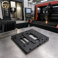 Plaque de base d'instrument de précision en aluminium découpée au laser OEM, pièce de métrologie découpée au laser CNC