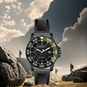 Montre sport en céramique biocéramique à quartz, verre saphir, résistante à l'eau 5 ATM, bracelet en silicone, tendance et très demandée - Product Image 2