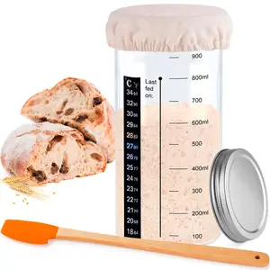 umweltfreundliche produkte 2024 24 oz Weitmaus Sauerteig Sourdough-Starter-Glas für Sourdough-Brotbacken