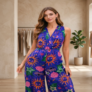 Mono de poliéster para mujer, informal, sin mangas, venta al por mayor al mejor precio - Product Image 5