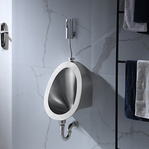 <span class=keywords><strong>Urinoir</strong></span> mural ovale sans eau en acier inoxydable SUS304 populaire pour hommes, toilettes à capteur - Product Image 6