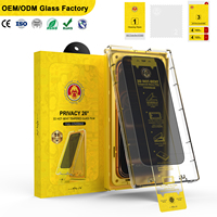 Film de protection d'écran 3D en verre trempé 9H, anti-reflet, anti-statique, HD CLAIR, avec bords incurvés 3D, pour 17Pro/17 Pro Max, pose automatique