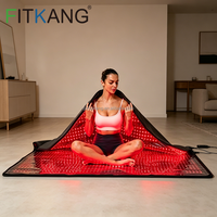 Couverture de luminothérapie LED rouge haute puissance Fitkang améliorée à 3 puces, grande taille, pour tout le corps, avec fermeture éclair