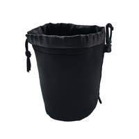 Housse d'objectif d'appareil photo reflex numérique étanche la plus vendue avec cordon de serrage, pochette souple antichoc en néoprène pour voyage avec clip