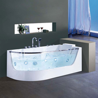 Baignoire Jacuzzi Intérieure Moderne en Acrylique JeSoon avec Hydromassage, Cascade et Spa pour Salle de Bain