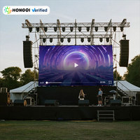 Écran LED d'extérieur HONGQI P3.9 pour la location, étanche et modulable, idéal pour les festivals de musique, les événements et les scènes.