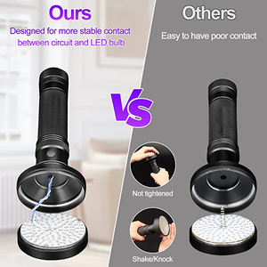 Lampe <span class=keywords><strong>de</strong></span> poche UV en aluminium, haute puissance 100 LED 395 nm, détecteur <span class=keywords><strong>de</strong></span> taches d'urine pour animaux <span class=keywords><strong>de</strong></span> compagnie, lampe <span class=keywords><strong>de</strong></span> poche <span class=keywords><strong>de</strong></span> <span class=keywords><strong>lit</strong></span> et <span class=keywords><strong>de</strong></span> Scorpions - Product Image 5