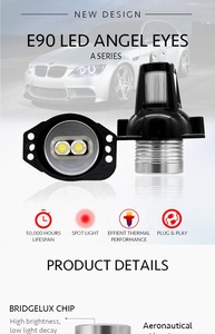 Phare LED Angel Eye en aluminium 12V de qualité supérieure pour <span class=keywords><strong>E39</strong></span> Certifié CE 40W Direct usine Haute performance et durable - Product Image 2