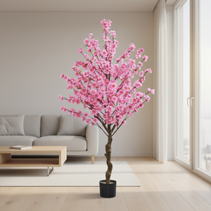 Decoración Realista para Bodas <span class=keywords><strong>en</strong></span> Interiores, Árboles de Flores de Cerezo Artificiales Sedosos, Árbol de Flores de Durazno, Arreglo Floral Elegante - Product Image 5