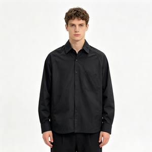 Chemise-veste de travail japonaise surdimensionnée 100% coton avec ourlet à cordon réglable, style streetwear décontracté - Product Image 1