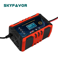 Chargeur de batterie de voiture 12V à prix d'usine, chargeur intelligent automatique 12V 6A à impulsions pour batteries EFB, WET, GEL, AGM, VRLA et batteries au plomb-acide