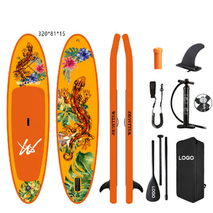 กระดานโยคะ SUP ขนาด 10'6/320 ซม. สำหรับกีฬาทางน้ำ พายเรือแบบเป่าลม ขายตรงจากโรงงาน สีส้ม กระดานโยคะ SUP สำหรับโยคะ - Product Image 1