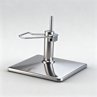Base de chaise de salon professionnelle en acier hydraulique robuste avec repose-pieds amovible, plateforme carrée moderne, finition chromée, pour salon de coiffure