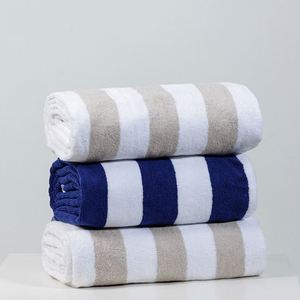 Popular Design Pool 100% Cotton Customizable Blue and <b>White</b> Jacquard Bath <b>Towel</b> - Product Image 3