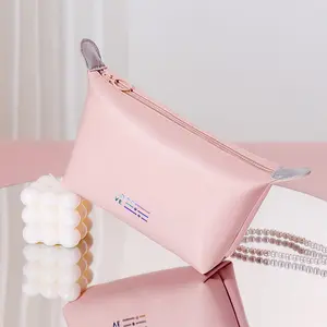 Fashion Portable Travel Zipper Touch Makeup Bag Heart-warming Dumpling Bag PU Cosmetic Bag With Logo