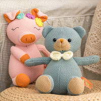 En71 Grs Doudou bébé fait main, jouets en peluche au crochet, animaux en peluche tricotés personnalisés et adorables, poupées en peluche pour bébé