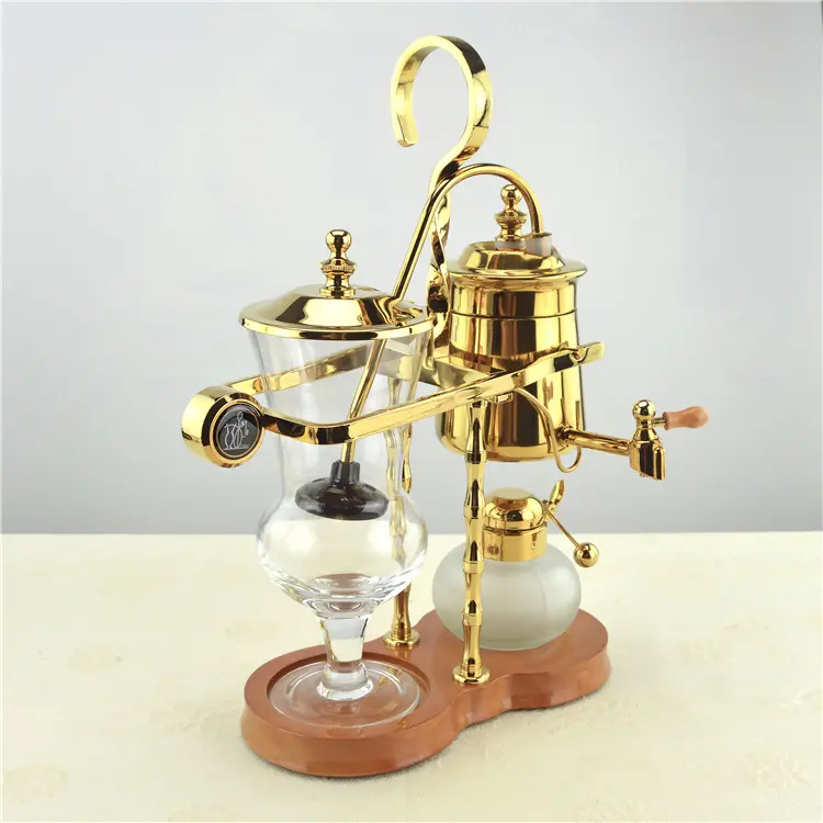 Golden Belgian Luxury Royal Family Balance Syphon Siphon Coffee Maker Vacuum Pot
