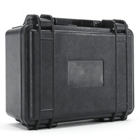 Étui de transport portable robuste en plastique noir IP67 de 8 pouces avec mousse antichoc amovible pour équipement