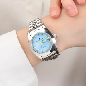 Designer Rhinestone <strong>Women's</strong> Quartz <strong>Watch</strong> <strong>Set</strong> Stainless Steel Alloy Case Sport Business Fashion Pink Dial <strong>Watch</strong> - Product Image 5