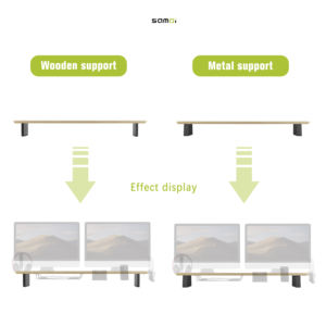 صامدي الجوز ، أقدام معدنية أو خشبية مخصصة ، حامل مكتب خشبي ، حامل خشبي لحامل الكمبيوتر ، راهض مكتب - Product Image 6