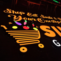 Lettres lumineuses 3D en relief personnalisées par le fabricant, étanches, éclairées par LED, pour enseignes de magasin, enseignes lumineuses LED pour façade de magasin